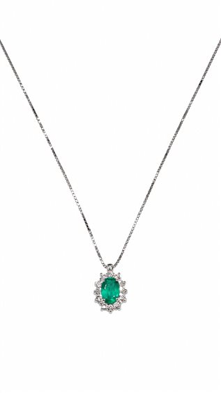 Collana Fanton Gioielli Donna COLLANE SMERALDI in Oro Smeraldo 0.82 Ct COOR-346-52 - COOR-346-52